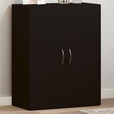 vidaXL Arhivska omara črna 60x32x77,5 cm inženirski les | Shoptok.si