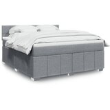 vidaXL Box spring postelja z vzmetnico svetlo siva 180x200 cm blago | Shoptok.si