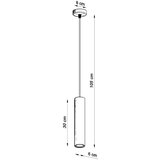  Sollux SL.0636 - Luster na sajli LINO 1xGU10/40W/230V | Eponuda.com
