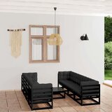  Sedežna garnitura 9-delna z blazinami trdna borovina | Shoptok.si