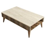 Hanah home milan - walnut, travertine walnuttravertine coffee table | ePonuda.com
