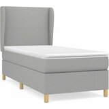  Krevet s oprugama i madracem svjetlosivi 100x200 cm od tkanine | shoptok.hr