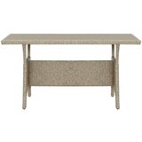 vidaXL vrtna miza siva 120x70x66 cm poli ratan | Shoptok.si