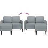  Dvosjed s ležaljkom L-oblika svijetlo siva 125 cm tkanina | shoptok.hr