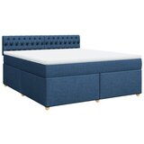 Maison Chic Box spring postelja - Vzmetna postelja z vzmetnico modra 180x200 cm blago SL17786, (21882457) | Shoptok.si