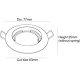  deko-light 120017 - ugradno svetilo rund 1xGU5,3-MR16/35W/12V belo | Eponuda.com