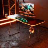 NanoRS RS170 gaming miza s polico za monitor 136 × 60 cm, črna | Shoptok.si