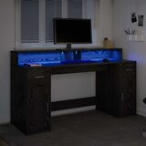  Stol s ladicama Crni hrast 160 x 55 x 91 cm Konstruirano drvo | shoptok.hr
