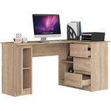 AKORD B20 Kotna Pisalna Miza, Desna Izvedba, Hrast Sonoma, (5000332948) | Shoptok.si