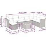 vidaXL 9-dijelni set vrtnih sofa s jastucima crni od poliratana | shoptok.hr