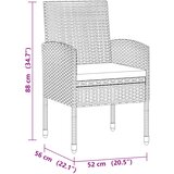  5-dijelni vanjski blagovaonski set od poliratana crni | shoptok.hr