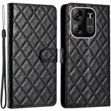 INORCO Za Tecno Pop 7 Pro 4G šivanje črte Rhombus usnjena torbica denarnica stojalo odporen na udarce ovitek za telefon, (22036772) Cene