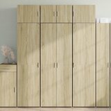  Visoka komoda boja hrasta 70x42,5x185 cm od konstruiranog drva | shoptok.hr
