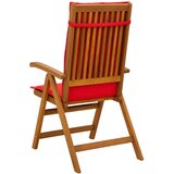  Ležaljke u vrtu 6 kom. Prirodna Čvrsto drvo akacije - 6 s crvenim jastučićem | shoptok.hr