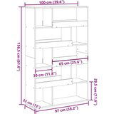 vidaXL Regal za knjige boja hrasta 100x33x156,5 cm konstruirano drvo | shoptok.hr