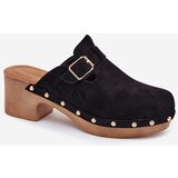 Boto Women's Heeled Slippers With Buckle Black Veldexina | shoptok.hr