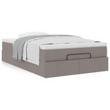 vidaXL otomanski okvir kreveta s madraca smeđesivi 120x190 cm tkanine | shoptok.hr