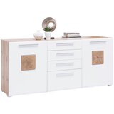 Hom`in komoda, bela, barve hrasta | Shoptok.si
