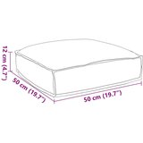 vidaXL Zunanja blazina Siva Poliester 50 x 50 x 12 cm | Shoptok.si