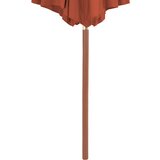 Vanjski suncobran s drvenim stupom 300 cm terakota | shoptok.hr