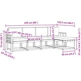  Set vanjskih sofa 5 kom. Bijela i bež | shoptok.hr