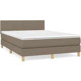 Maison Chic Box spring postelja - Vzmetna postelja z vzmetnico taupe 140x190 cm blago SL19259, (21881406) | Shoptok.si
