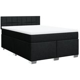  Krevet s oprugama i madracem crni 140x200 cm od tkanine | shoptok.hr