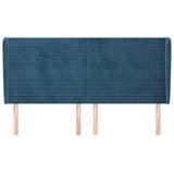  Uzglavlje s ušima tamnoplavi 183x23x118/128 cm baršunasti | shoptok.hr
