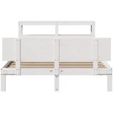  Okvir za krevet s uzglavljem bijeli 150 x 200 cm borovina | shoptok.hr