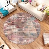  Okrugli tepih sa gumenom podlogom 160x160cm - Crveno nijansiranje, TG-1183 | Eponuda.com