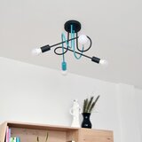  plafonski luster oxford 4xE27/15W/230V crna/tirkizna | Eponuda.com