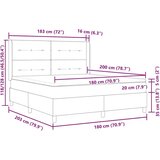Box spring krevet Svijetlo siva 180 x 200 cm Baršun | shoptok.hr