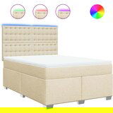 Maison Chic Box spring postelja - Vzmetna postelja z vzmetnico krem 140x190 cm blago SL11884, (21882599) | Shoptok.si
