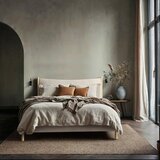 MID.YOU OBLAZINJENA POSTELJA 180 cm x 200 cm , les, tekstil, leseni material bež | Shoptok.si