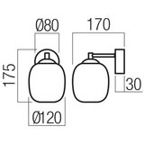  Redo 01-3483 - LED Zidna lampa KHADI LED/6W/230V CRI 90 crna/zadimljena | Eponuda.com