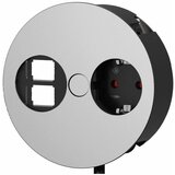 Boschmann BAC-TWIST vgradna vtičnica mat krom za kuh pult 1x220V, 1xokvir prazen 931.001 | Shoptok.si
