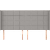  Uzglavlje s ušima svjetlosivi 163x16x118/128 cm od tkanine | shoptok.hr