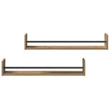  Polica na zidu Zidne 2 pcs Umjetnički hrast 80 x 16 x 14 cm | Eponuda.com