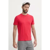 Napapijri Pamučna majica SALIS za muškarce, boja: crvena, bez uzorka, NP0A4H8DR251