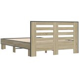  Okvir za krevet boja hrasta 140x200cm konstruirano drvo i metal | shoptok.hr