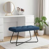  Klupa s gumbastim tkanjem Plava 80 x 40 x 46 cm Tkanina | shoptok.hr