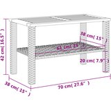  Vrtni stol sivi 70 x 38 x 42 cm od poliratana i drva bagrema | shoptok.hr