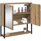  Ogledalo ormar s policom Zidne Umjetnički hrast 60 x 16 x 60 cm | shoptok.hr
