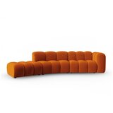 Micadoni Home Oranžna kotna sedežna garnitura (desni kot) Lupine – Cene