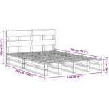 vidaXL Okvir kreveta bez madraca voštano smeđi 160x200 cm od borovine | shoptok.hr