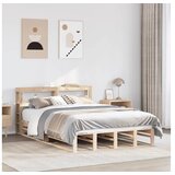 vidaXL Posteljni okvir brez vzmetnice 150x200 cm trdna borovina Cene
