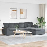  Modularna sofa s podnožjem i jastucima tamno siva | shoptok.hr