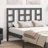  Uzglavlje za krevet sivo 126 x 4 x 100 cm od masivne borovine | shoptok.hr
