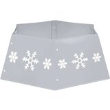 vidaXL Podloga za novoletno jelko srebrna in bela Ø68x25 cm | Shoptok.si