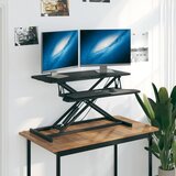 vidaXL Podesiva radna stanica 90 x 40 x (13 - 50) cm od čelika i drva Cijene